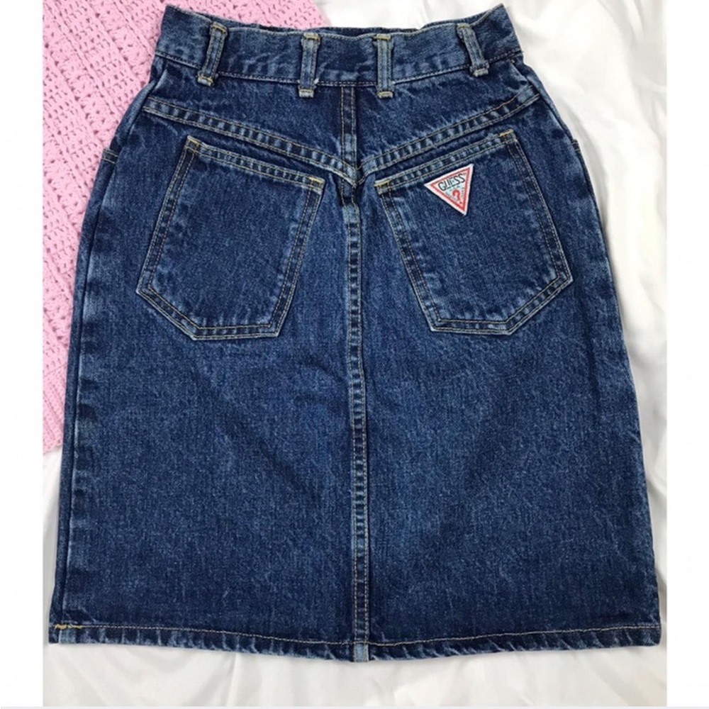 Vintage Guess Denim Pencil Skirt